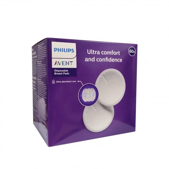 AVENT 60 DISPOSABLE BREAST PADS ULTRA COMFORT 3 LAYERS