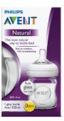 AVENT NATURAL GLASS BOTTLE 120ML OM+