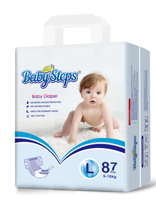 BABYSTEPS DIAPERS L 9-18KG 87PCS