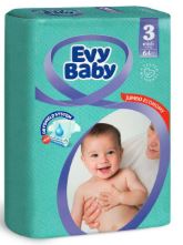 EVY BABY DIAPER N03 MIDI 5-9KG 64PCES JUMBO ECONOMY