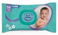 EVY BABY WIPES CREAMY 50 PIECES (