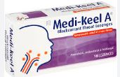 MEDI-KEEL A BLACKCURRANT THROAT LOZENGES