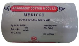 MEDISOFT ABSORBENT COTTON WOOL 500G
