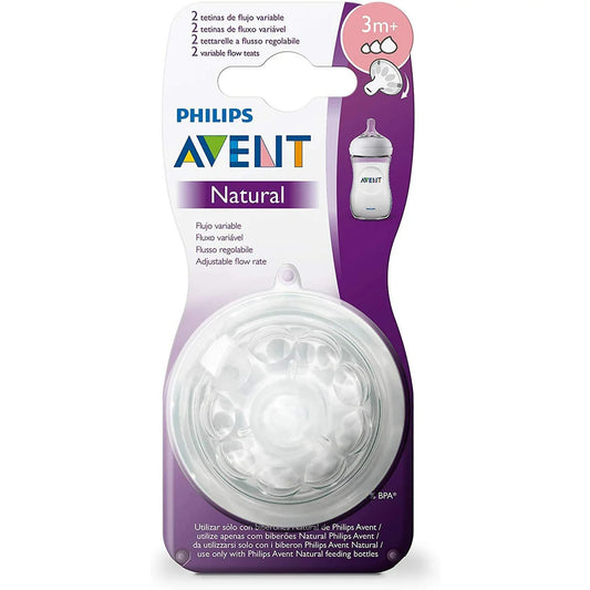 AVENT 2 TETINES NATURAL 3M+